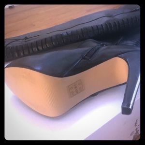 Black high heel boots